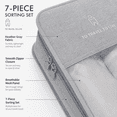 thumbnail image 3 of 7-Piece Gray Travel Packing Cubes, Luggage Organizer Bags, 3 of 6