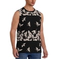 thumbnail image 2 of Kdxio Japanese White Crane for Men's Muscle T-shirt,Sleeveless for Workout Running Athletic Gym Lounge Casual, 2 of 7