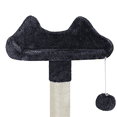 thumbnail image 6 of Easyfashion 63.5''H Multi Level Cat Tree Condo with Scratching Post, Black, 6 of 7