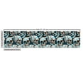 thumbnail image 3 of Ambesonne Skulls Fabric by the Yard, Happy Head Bones Floral Art, 5 Yards, Ginger Sky Blue and Dark Grey, 3 of 5