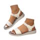 thumbnail image 2 of WILLBEST Sandalias Para Playa Mujer Sandalias Elegantes Para Mujer Para Uso Diario Informal Diseño De Tela Con Punta Abierta Y Cierre Para Salidas De Verano Combina Bien Con Jeans, 2 of 8