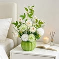 thumbnail image 6 of BiFandian Nordic Style Artificial Potted Flower, Faux Floral Arrangement in Ceramic Vase Planter, Lifelike Home Centerpiece Accent for Living Room Dining Table Shelf Decoration, 6 of 6