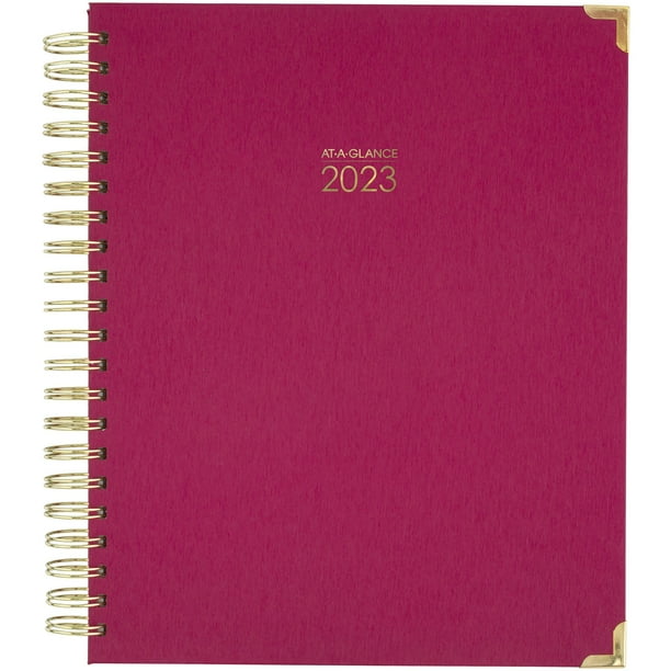 ATAGLANCE Harmony 20232024 Hardcover Weekly Monthly Planner Berry Large 8 12