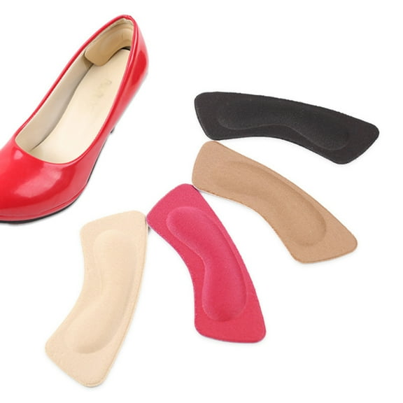 OUNONA 6 Pairs of Heel Grips Heel Cushion Protector Blister Resistant Heel Pads (Brown, Black, Apricot for 2 Pairs Each)