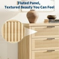 thumbnail image 4 of Fluted Dresser with 4 Drawers Chest of Dressers 35.4" Tall Dresser for Closet with 4 Fluted Dressers Chest with Clothes Storage Cabinet, Drawer Organizer Wood Fluted Dresser for Bedroom, Living Room, 4 of 8