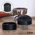 thumbnail image 4 of Prensa manual de café latte de acero inoxidable Barista, distribuidor de polvo y nivelador. 53 mm, 4 of 8