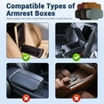 thumbnail image 5 of Gray Car Console Cover, Leather Car Center Console Cushion Pad with Sided Pockets, Protective Car Armrest Cushion for Most Kinds of Vehicles Interior Accessories, 5 of 7