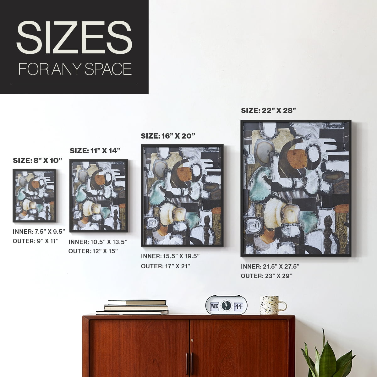 Day At the Spa Framed Print in Black Solid Wood Framed Print No Nail Hanging
