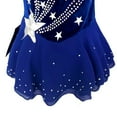 thumbnail image 4 of LIUHUO Custom Halter neck Figure Skating Dress Girls Ladies Velvet Spandex Spliced Royal Blue with Star Diamond Embellishments, 4 of 9
