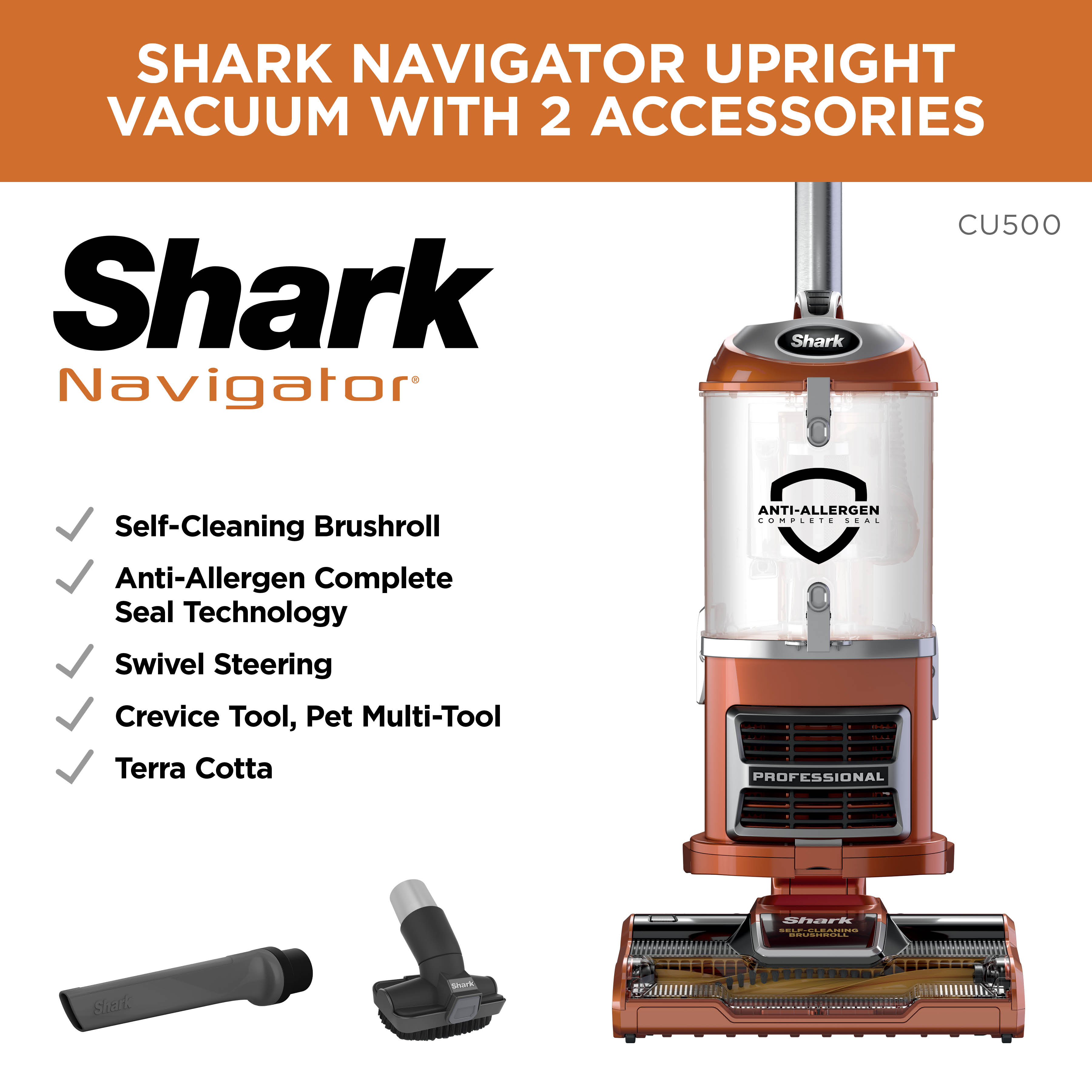 Shark® Navigator® Upright Vacuum with Self-Cleaning Brushroll, CU500 - image 3 of 6