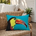 thumbnail image 6 of Creative Products Bright Jungle Toucan on Teal 14x20 Indoor / Outdoor Pillow, 6 of 9