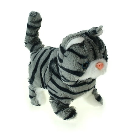 My Lovely Pet Cat Series - Battery Operated Toy Cat w/ Forward Walking Motion, Curling Tail, & Sound (Colors & Styles May Vary)
