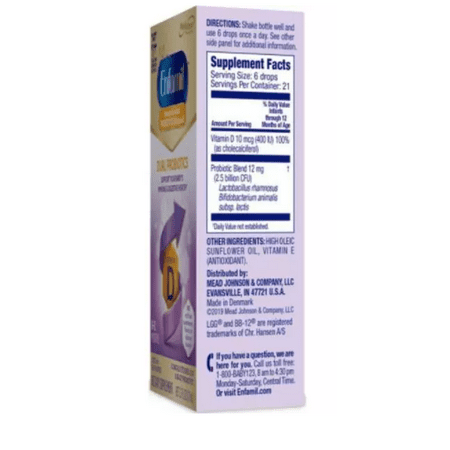 Enfamil Probiotic Vit D Liquid Drop 8.7ml 1 ea (Pack of 6)