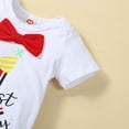 thumbnail image 6 of Tiijoy Baby Boy First Birthday Outfits Summer Short Sleeve Romper Suspenders Shorts Set, 6 of 8