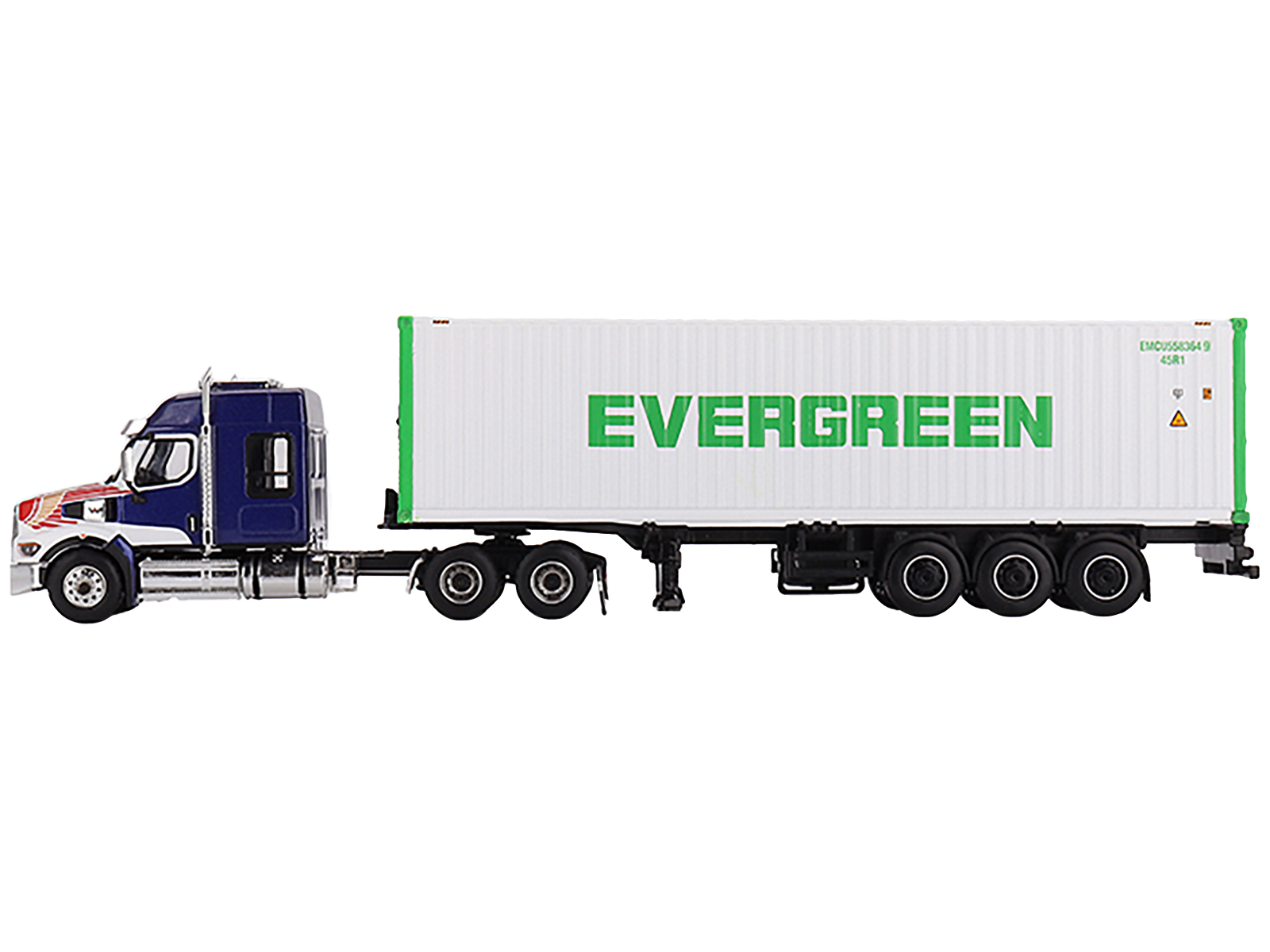 MINI GT 1/64 - WESTERN STAR 49X with Container 40 FT Evergreen
