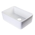 thumbnail image 2 of Pemberly Row White 23" Smooth Apron Fireclay Single Bowl Farmhouse Kitchen Sink, 2 of 7