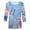 Sky Blue Plus Size Blouse for Women_f, variant on CYMMPU Summer Trendy Shirts 3/4 Sleeve Loose Fit Floral Printed Tunic Tops Boho Blouses for Women Dressy Casual Round Neck Spring Tops Lightweight Basic Tees Sky Blue S