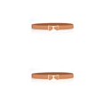 thumbnail image 1 of Jumpingount Banda de cintura de moda Elástico Universal Bowknot Correas de cuero con hebillas Puffer Coat Día de San Valentín Accesorios de Marrón 2piezas, 1 of 6
