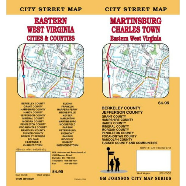 City Street Map, Martinsburg, Charles Town, Eastern West Virginia