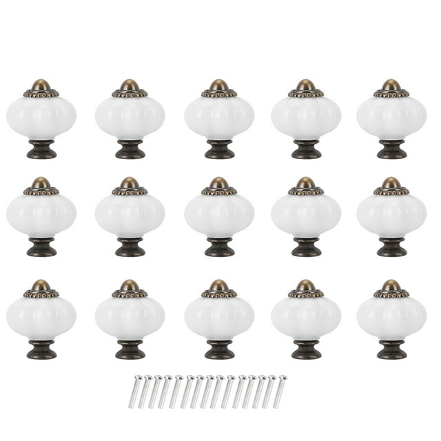 Juego de 15 tiradores pequeños para cajones con forma de farol para puertas, armarios y guardarropas