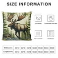 thumbnail image 5 of Shiartex Rustic Pillow Cover Bear Moose Elk Deer Hunting Cushion Case Pine Tree Branches Pinecone Throw Pillow Cover ,Woodland Wildlife Patchwork Country Reindeer Farmhouse Decor 22x22in, 5 of 5