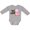 AC-Heather Grey, variant on New to the Flock Cute Baby Flamingo Boys or Girls Long Sleeve Baby Bodysuit