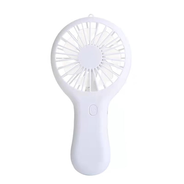 Inteprter Mini ventilador portátil con carga USB, regulación de tres velocidades, Control de viento silencioso, 400mAh incorporado Electrodomésticos blanco