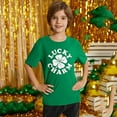 thumbnail image 4 of Shamrock Irish T-Shirts Kids Spring Summer Short Sleeve Round Neck Soft Comfortable Casual Cotton Shirts for Boys Girls St Patricks Day Z04-Green 5-6 Years, 4 of 4