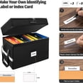 thumbnail image 5 of Large Fireproof Document Box with Lock, 2 Layer File Organizer, Portable Office Collapsible File Storage with Reflective Strip for Hanging Letters, Legal Size Folder, Certificate, 5 of 5