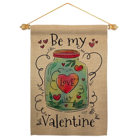 Be My Valentine Garden Flag Set 13 X18.5 Double-Sided Yard Banner