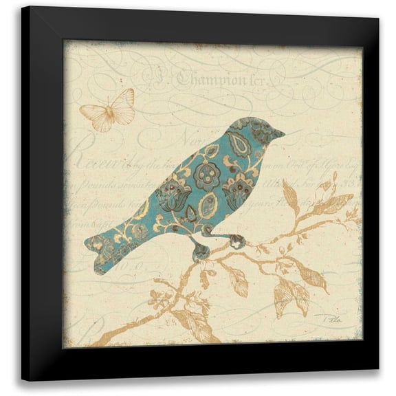 Pela 12x12 Black Modern Framed Museum Art Print Titled - Natures Pattern I