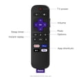 thumbnail image 4 of Control remoto Roku (producto oficial del fabricante) | Control remoto de TV con controles de TV, configuración simple y accesos directos a aplicaciones preestablecidas: control remoto de reemplazo co, 4 of 5