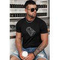thumbnail image 1 of ABPHQTO Camiseta con estampado de dólares negros para hombre, 1 of 5