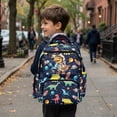 thumbnail image 3 of Yspwyqan Teen Boys Backpack, 17 Inch Lightweight 600D Polyester Kids Schoolbag, Multi-Pocket Astronaut Dino Space Laptop Backpack for High School Camping Back to School, 3 of 7