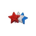 thumbnail image 2 of karymi Red White and Blue Sequin Star Hair Clip 3.5x2 Inch Sparkly Festive for 4th of July Independence Day Memorial Day Children Girls Party Hair Accessories Housewarming Gifts, 2 of 6