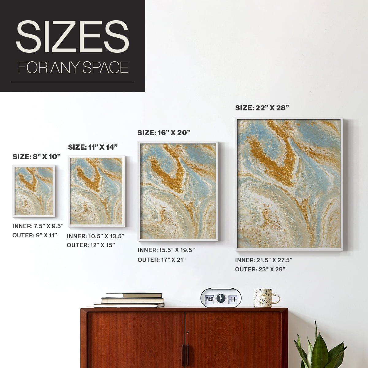 C41 Framed Print in White Solid Wood Framed Print No Nail Hanging