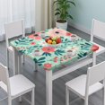 thumbnail image 3 of Pioneer Flower Floral Print Pattern Square Fitted Tablecloth with Elastic Edge,Square Table Cover,Washable Elastic Table Cover for Home Kitchen Party Decor 34"x34", 3 of 6