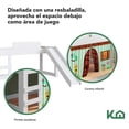thumbnail image 4 of Cama Individual Resbaladilla Tobogán Mini Loft KingsHouse Blanco 100.2x105.2x192 cm, 4 of 7