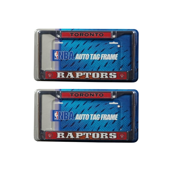 Toronto Basketball Raptors Chrome Metal License Plate Frame - Set of Two Frames