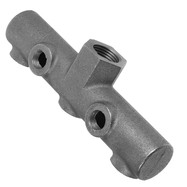 Air Compressor Pump Parts Heavy Duty 1/2 Female and Male Thread Iron Six-Way Cross Bracket for Stable Support Easy Installation