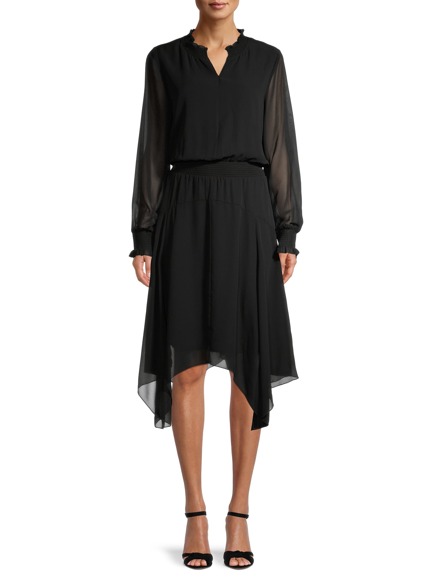 time and tru black dress