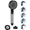 Black, variant on Shower Head with Handheld,5 Spray Mode Shower Head with Filters,High-Pressure Shower Head with Punch-Free Bracket and Long Hose,Easy Installation Without Tools Black