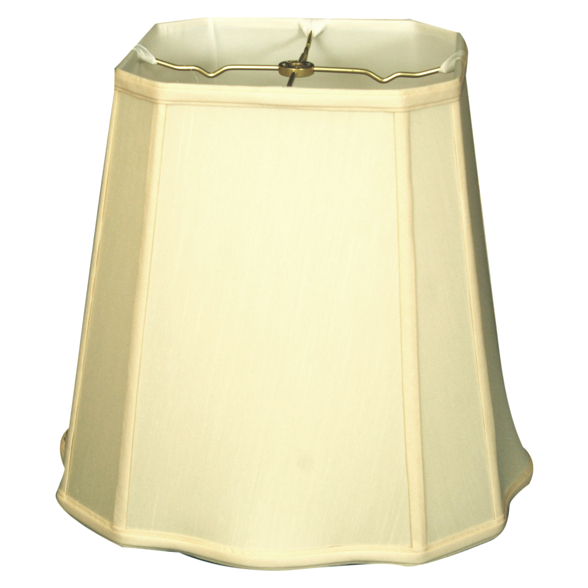 Royal Designs 14" Fancy Square Cut Corner Lamp Shade White