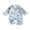 Blue, variant on Cjfdfy Newborn Baby Girl Boy Halloween Fall Pajamas Romper Ghost Floral Print Long Sleeve Fuzzy Trim Lapel V Neck Pajamas Silky Button-up Sleepsuit Cute My First Halloween Fall Winter Pjs 0-2Y 