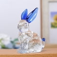 thumbnail image 5 of Jiibva Glass Rabbit Figurine Cute Crystal Rabbit Statue Tiny Animal Sculpture Art Animal Decor Ornament for Home Office, 5 of 7