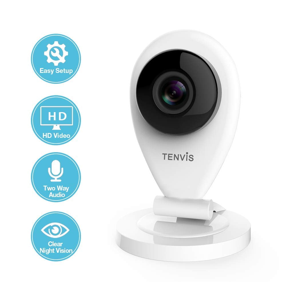 E1W-V2 Indoor Wireless Security Camera IP 862814 Zencam 720P WiFi Camera Pet Cam with MicroSD & Cloud Storage Baby Monitor Two-Way Talk Updated Firmware, 2018 Night Vision for Home White Office 