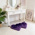 thumbnail image 4 of SIYTUAU Valentines Day Fluffy Rugs For Bedroom Washable Living Room Rug Heart Shaped Bedside Non Slide Carpet Mats Home Decoration Purple, 4 of 7