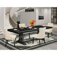 thumbnail image 4 of Luxe by East West Furniture 5 piece dining set a kitchen table and 4 kitchen chairs & black legs, 4 of 7