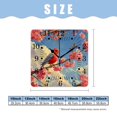 thumbnail image 2 of 10 Inch Wall Clock Battery Operated Square Clock for Office, Kitchen, Outdoor, Living Room,Birds Flowers Twigs Branches Delicate, 2 of 4