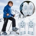 thumbnail image 5 of shyuyusa Ice Cleats Outdoor Snow Grips For Hiking Mountaineering And Climbing, 10-Point, 5 of 8